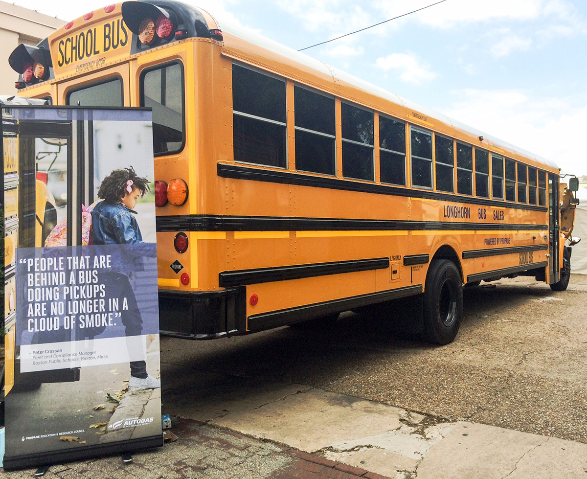 School bus photo courtesy of the Propane Council of Texas