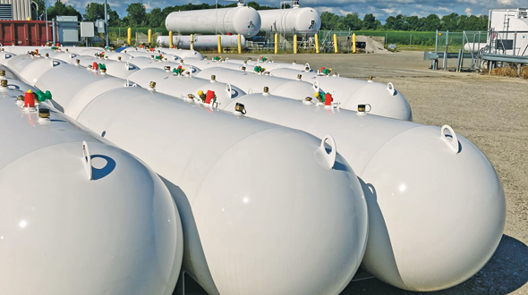 Propane marketers can reassess and repurpose tank assets that are already in the field to avoid buying new tanks at relatively high prices. (Photo by LP Gas staff)