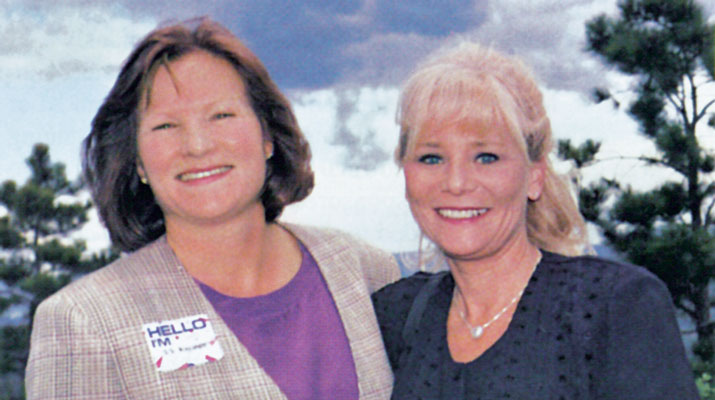 DD Alexander celebrates Global Gas’ 10-year anniversary in 1999 with Teresa Dorroh. (Photo from LP Gas archives)