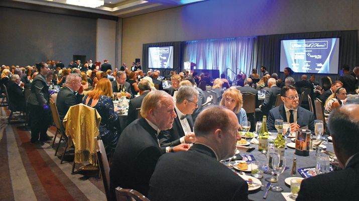 For the second straight year, nearly 200 attendees fill the ballroom to honor the Hall of Fame inductees. (Photo by LP Gas staff)