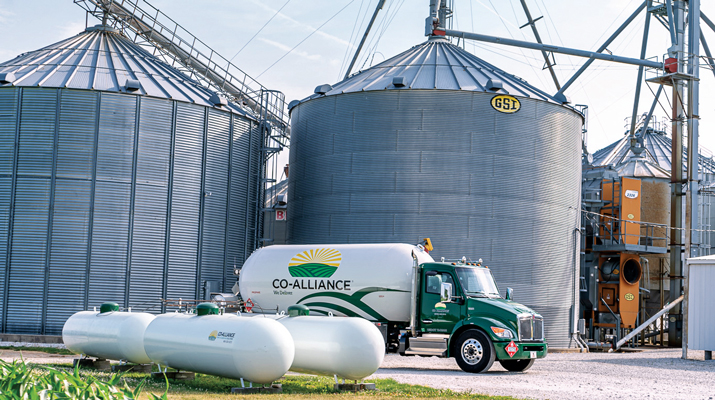 Propane plays an important role in multiple applications on the farm. (Photo courtesy of Co-Alliance Cooperative Inc.)