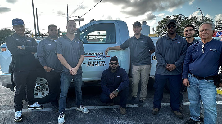 The ThompsonGas team based in Florida worked long hours to serve more than 400 customers in need of immediate assistance after the storm. Photo courtesy of ThompsonGas