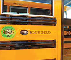 Indian River became one of the first school districts in the country – and the first in Florida – to integrate propane school buses into its fleet. (Photo courtesy of Roush CleanTech)