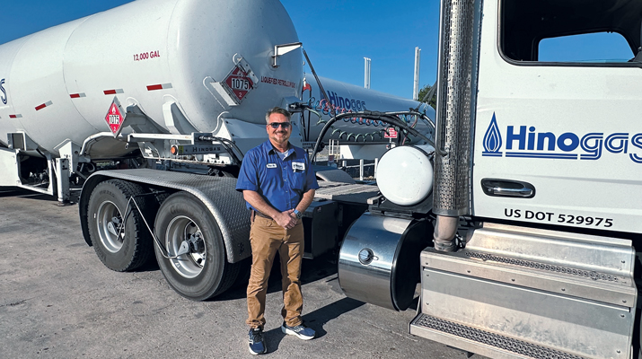 Alex Hinojosa Jr. and Hino Gas are partnering with 2Fuel Technologies on the dual-fuel system. (Photo Courtesy of Hino Gas)