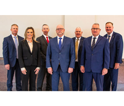 Elected to the CHS Board of Directors at the 2023 CHS Annual Meeting were, from left, C.J. Blew, Cortney Wagner, Tony Rossman, Jon Erickson, Scott Cordes, Dan Schurr and Tracy Jones. (Photo courtesy of CHS Inc.)