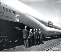 Mark Anton, second from left, built Suburban Propane into a $60 million, multi-location business before his retirement in 1963.