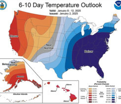 Map 1: 6-10 day temperature outlook