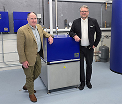 Photo of Jeff Stewart of Blue Star Gas and Anders Thorsen of EC Power. (Photo courtesy of EC Power)