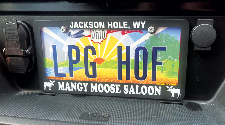 License plate photo courtesy of Mike Walters 