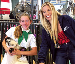 Allison Platz-Velazquez, right, says connecting with groups like 4-H and the Future Farmers of America is a great way to meet consumers. (Photo courtesy of Delta Liquid Energy)