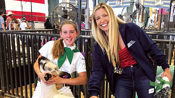 Allison Platz-Velazquez, right, says connecting with groups like 4-H and the Future Farmers of America is a great way to meet consumers. (Photo courtesy of Delta Liquid Energy)