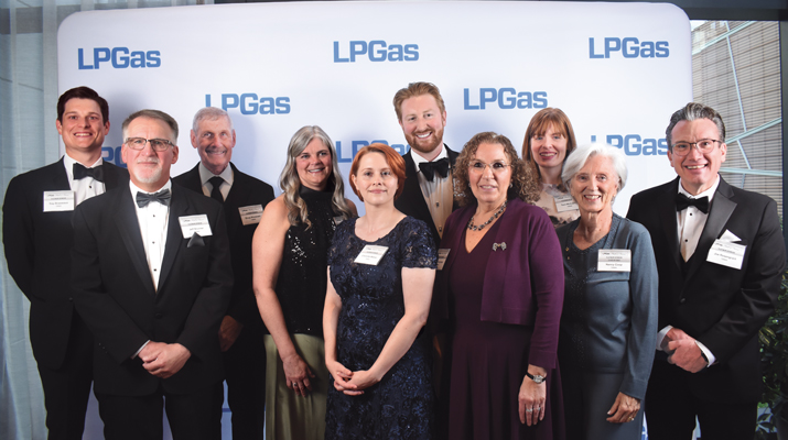 The Cetane Associates team, including Hall of Fame Class of 2022 inductee Nancy Coop, front right. (Photo by LP Gas staff)