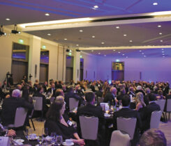 Propane industry professionals gather at the JW Marriott hotel in Charlotte, North Carolina, for the LP Gas Hall of Fame induction dinner, which takes place annually on the eve of the National Propane Gas Association’s Southeastern & International Propane Expo. (Photo by LP Gas staff)