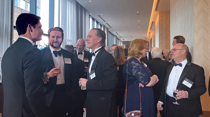 Propane industry members mingle with new and familiar faces before the ceremony. (Photo by LP Gas staff)