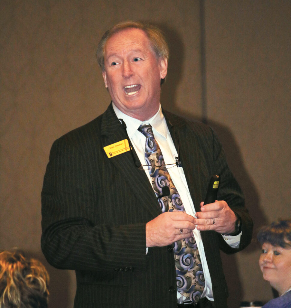 A self-described introvert, Brian has not shied away from delivering speeches. (Photos courtesy of Brian Sheehan)