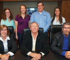 RCC leadership: Brian, front and center, with Kevin and Susie Kuznia and, back from left, Abby Thurston, Holly Garberich, Kyle Sheehan and Jessica Sheehan-Balderston. (Photos courtesy of Brian Sheehan)
