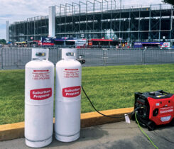 Suburban Propane fuels equipment outside Dover Motor Speedway. (Photo courtesy of Suburban Propane)