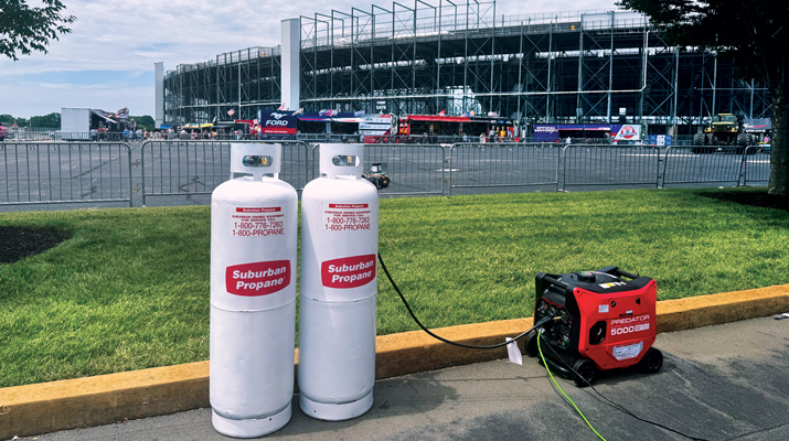 Suburban Propane fuels equipment outside Dover Motor Speedway. (Photo courtesy of Suburban Propane)