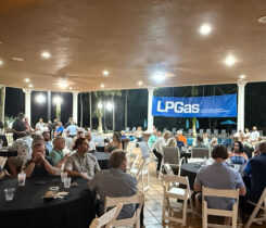 Guests attend a barbecue dinner on the second night. (Photo: LP Gas staff)