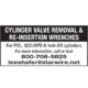 CYLINDER VALVE REMOVAL & RE-INSERTION WRENCHES