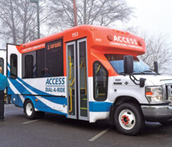 To lower its emissions and total operating costs, Kitsap Transit sought an alternative fuel solution for its paratransit bus fleets. (Photo courtesy of ROUSH CleanTech)
