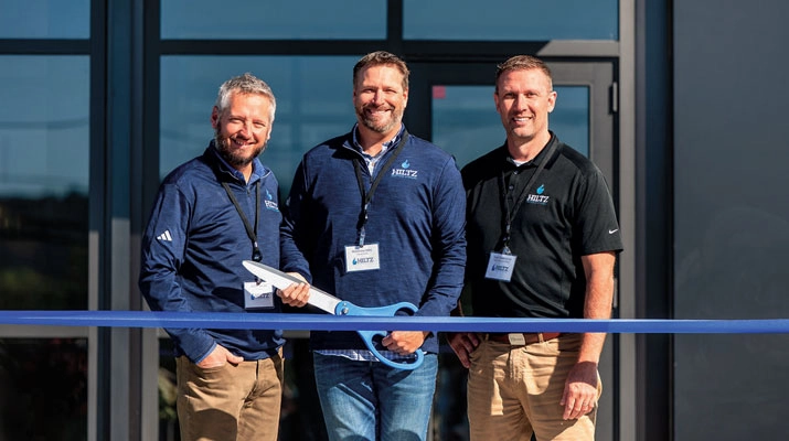 From left, Hiltz Propane Systems’ Aaron Becker, president; Matt
Hiltz, owner; and Todd Haberstroh, CFO. (Photo courtesy of Hiltz Propane Systems)