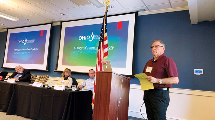 Lowe addresses the Ohio Propane Gas Association. (Photo by LP Gas Staff)