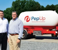 Nash McMahan, left, Keith McMahan and PepUp considered a more efficient way to source propane. (Photo by Tara Brittingham)