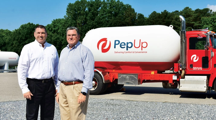 Nash McMahan, left, Keith McMahan and PepUp considered a more efficient way to source propane. (Photo by Tara Brittingham)
