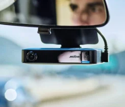 Forward-facing, in-cab and side-door cameras are all becoming increasingly common in propane industry vehicles. (Photo courtesy of Motive)