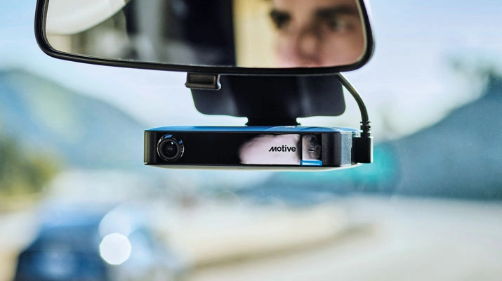 Forward-facing, in-cab and side-door cameras are all becoming increasingly common in propane industry vehicles. (Photo courtesy of Motive)