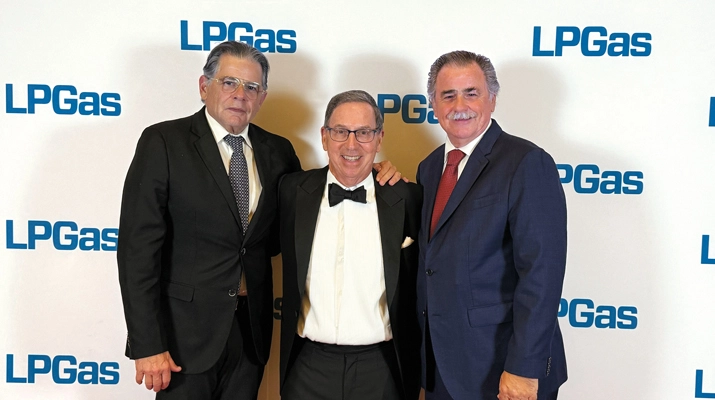 Joe Armentano is all smiles on the night he joins the Hall of Fame. (Photo by LP Gas Staff)