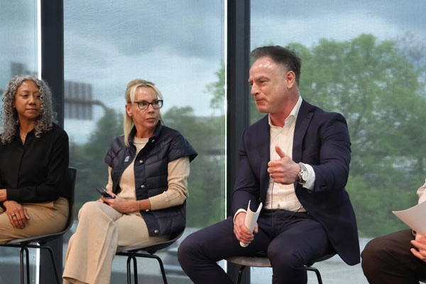 From left, Visit Philadelphia President and CEO Angela Val, Philadelphia Soccer 2026's Alison Grove and AmeriGas President and CEO Michael Sharp. (Photo courtesy of AmeriGas)