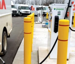 FedEx contractors are among the fleets refueling at Optimus Group’s propane autogas station in Walker, Michigan. (Photo courtesy of Optimus Energy)