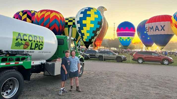 Seth Dimacchia, right, and his brother Charlie at the 2024 Ravenna, Ohio, Balloon A-Fair. (Photo courtesy of Acorn LPG)