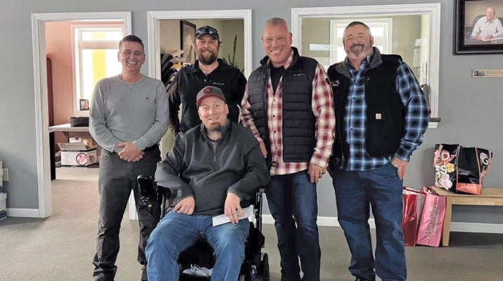 Newport Propane presented Stevens with a check for $5,000. (Photo courtesy of Donnie Pelletier)