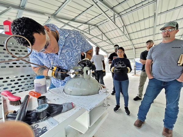 The training program gives SEPATEC students the skills they need as they prepare to start their careers in the propane industry. (Photo courtesy of the Southeast Propane Alliance)