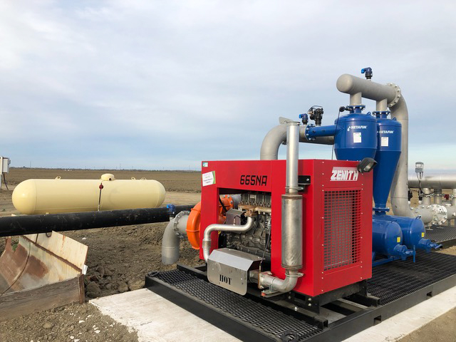 Photo of a propane-fueled irrigation engine