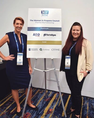Jennifer Jackson, left, with Whitney O’Toole, is spearheading the emotional intelligence movement in the propane industry. (Photo courtesy of Women in Propane)