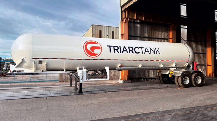 TRIARC Tank unveiled the MC331 semi- trailer solution earlier this year. (Photo by LP Gas Staff)