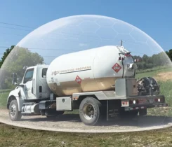 Insurers examine everything from tanks and bobtails to emergency shutoffs and cylinder storage when visiting a propane retailer. (Photo by LP Gas Staff; klyaksun/iStock / Getty Images Plus/Getty  Images (dome))