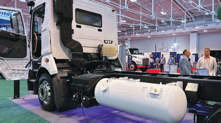 Nexio showcased new design features on its cab at this year’s Propane Expo in Nashville, Tennessee. (Photo by LP Gas Staff)
