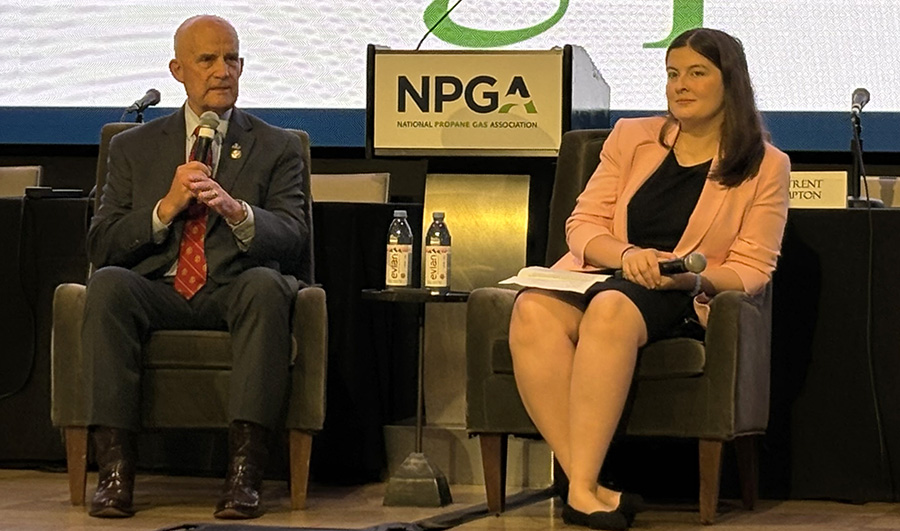 Photo of Rep. Keith Self, R-Texas, and NPGA's Lauren Medlin